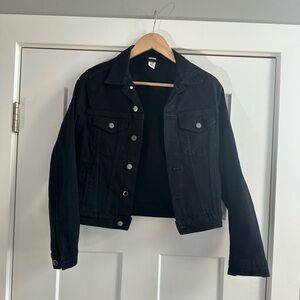 H&M Classic Black Denim Jacket